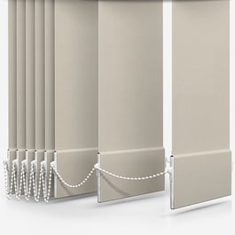 Touched By Design Deluxe Plain Cream Vertical Blind Replacement Slats