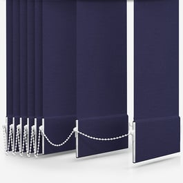 Touched By Design Deluxe Plain Indigo Vertical Blind Replacement Slats