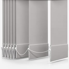 Touched By Design Deluxe Plain Pebble Grey Vertical Blind Replacement Slats