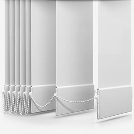Touched By Design Deluxe Plain Porcelain White Vertical Blind Replacement Slats