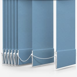 Touched By Design Deluxe Plain Powder Blue Vertical Blind Replacement Slats