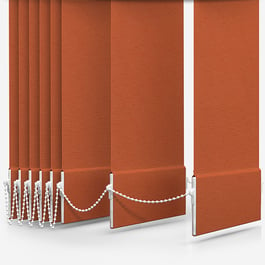 Touched By Design Supreme Blackout Orange Marmalade Vertical Blind Replacement Slats