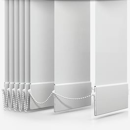 Touched By Design Supreme Blackout Porcelain White Vertical Blind Replacement Slats