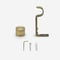 28mm Allure Classic Antique Brass End Cap Eyelet Bay Window pole