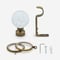 28mm Allure Classic Antique Brass Glass Bubbles pole