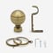 28mm Allure Classic Antique Brass Ribbed Ball Bay Window pole