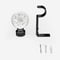 28mm Allure Classic Black Nickel Glass Bubbles Eyelet pole