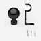 28mm Allure Classic Black Nickel Ribbed Ball Eyelet pole