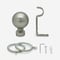 28mm Allure Classic Brushed Steel Lined Ball pole