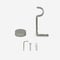 28mm Allure Classic Brushed Steel Stud Eyelet Bay Window pole