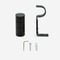 28mm Allure Classic Matt Black Barrel Eyelet Bay Window pole