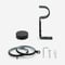 28mm Allure Classic Matt Black Stud Bay Window pole