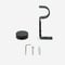 28mm Allure Classic Matt Black Stud Eyelet Bay Window pole