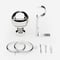 28mm Allure Classic Polished Chrome Ribbed Ball pole
