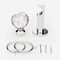 28mm Allure Signature Polished Chrome Crystal pole