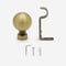 35mm Allure Classic Antique Brass Ball Finial Eyelet pole