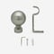 35mm Allure Classic Brushed Steel Lined Ball Eyelet pole