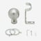 35mm Allure Classic Stainless Steel Ribbed Ball Finial pole