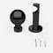 35mm Allure Signature Black Nickel Ribbed Ball Finial Eyelet pole
