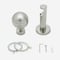 35mm Allure Signature Stainless Steel Ribbed Ball Finial pole