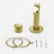 28mm Signature Brushed Gold & Natural Oak End Cap pole