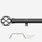 28mm Allure Classic Black Nickel Cage Eyelet Bay Window pole