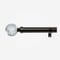 28mm Allure Classic Black Nickel Glass Bubbles Eyelet pole