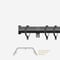 28mm Allure Classic Black Nickel Stud Bay Window pole