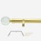 28mm Allure Classic Brushed Gold Glass Bubbles Bay Window Eyelet pole