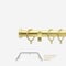28mm Allure Classic Brushed Gold Stud Bay Window pole