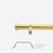 28mm Allure Classic Brushed Gold Stud Eyelet Bay Window pole