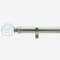28mm Allure Classic Brushed Steel Glass Bubbles Eyelet pole
