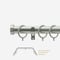 28mm Allure Classic Brushed Steel Stud Bay Window pole