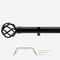 28mm Allure Classic Matt Black Cage Eyelet Bay Window pole