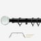 28mm Allure Classic Matt Black Crystal Ball Bay Window pole