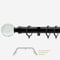 28mm Allure Classic Matt Black Glass Bubbles Bay Window pole