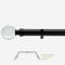 28mm Allure Classic Matt Black Glass Bubbles Eyelet Bay Window pole
