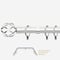28mm Allure Classic Polished Chrome Cage Bay Window pole