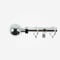 28mm Allure Classic Polished Chrome Ribbed Ball pole