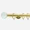 28mm Allure Signature Brushed Gold Crystal pole