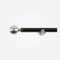 28mm Allure Signature Matt Black With Stainless Steel Ribbed Ball Eyelet pole