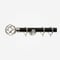 35mm Allure Classic Matt Black With Stainless Steel Cage Finial pole