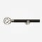 35mm Allure Classic Matt Black With Stainless Steel Cage Finial Eyelet pole