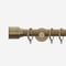 28mm Signature Antique Brass & Aged Oak Drum pole