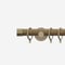 28mm Signature Antique Brass & Aged Oak End Cap pole
