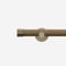 28mm Signature Antique Brass & Aged Oak End Cap Eyelet pole