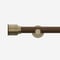 28mm Signature Antique Brass & Walnut Drum Eyelet pole