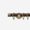 28mm Signature Antique Brass & Walnut End Cap pole