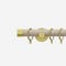 28mm Signature Brushed Gold & Light Oak End Cap pole