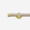 28mm Signature Brushed Gold & Light Oak End Cap Eyelet pole